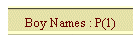 Boy Names : P(1)